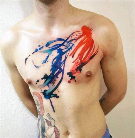 anime chest tattoos for men|cool anime symbol tattoos.